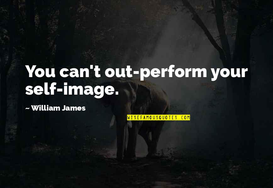 Cannonball Marvel Quotes By William James: You can't out-perform your self-image.