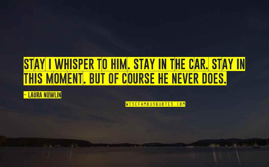 Canopies Quotes By Laura Nowlin: Stay I whisper to him. Stay in the