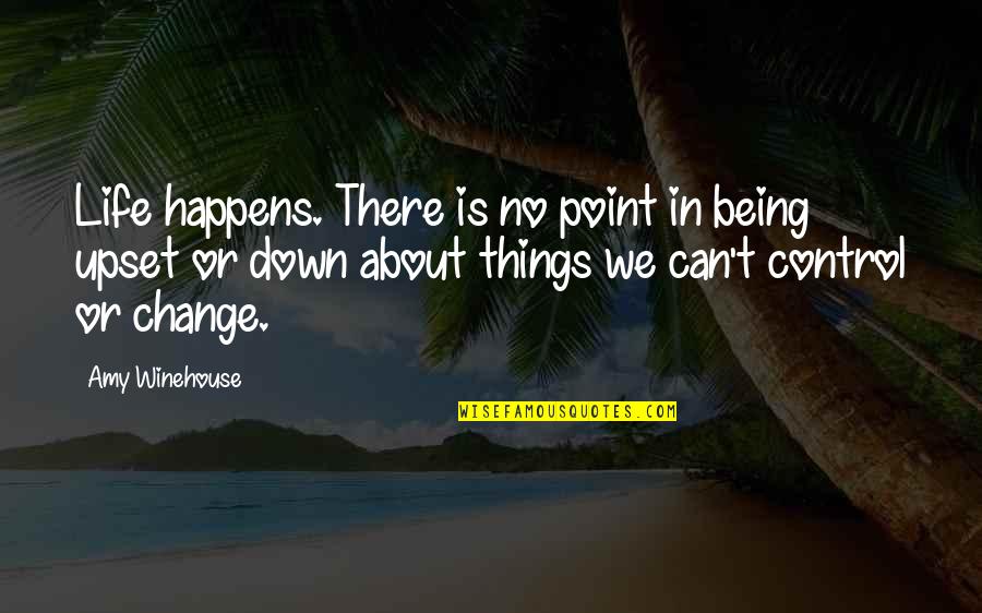 Can't Change Things Quotes By Amy Winehouse: Life happens. There is no point in being