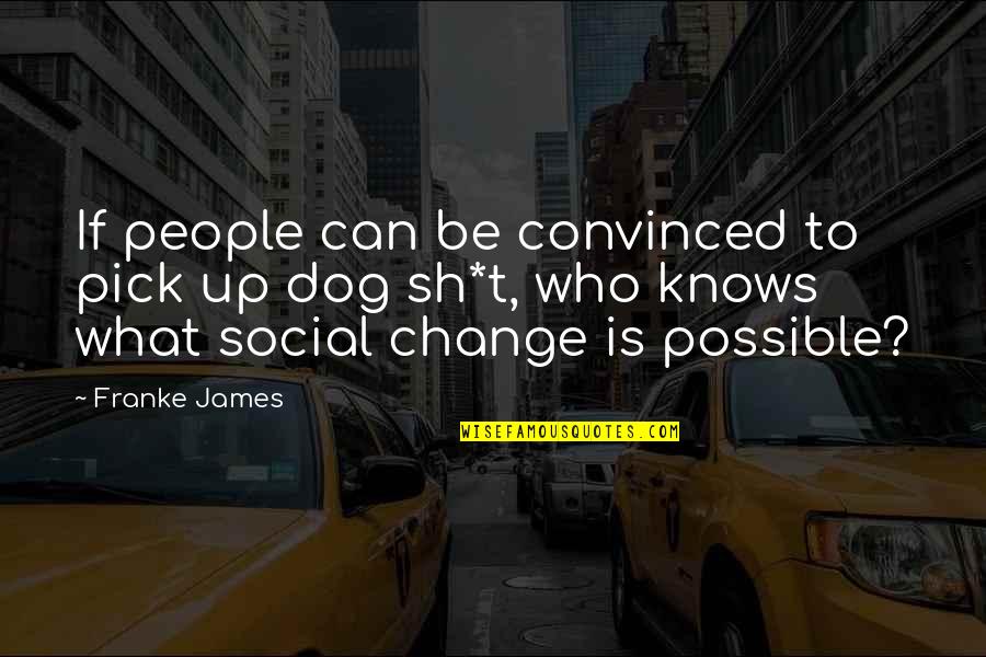 Can't Change Who I Am Quotes By Franke James: If people can be convinced to pick up