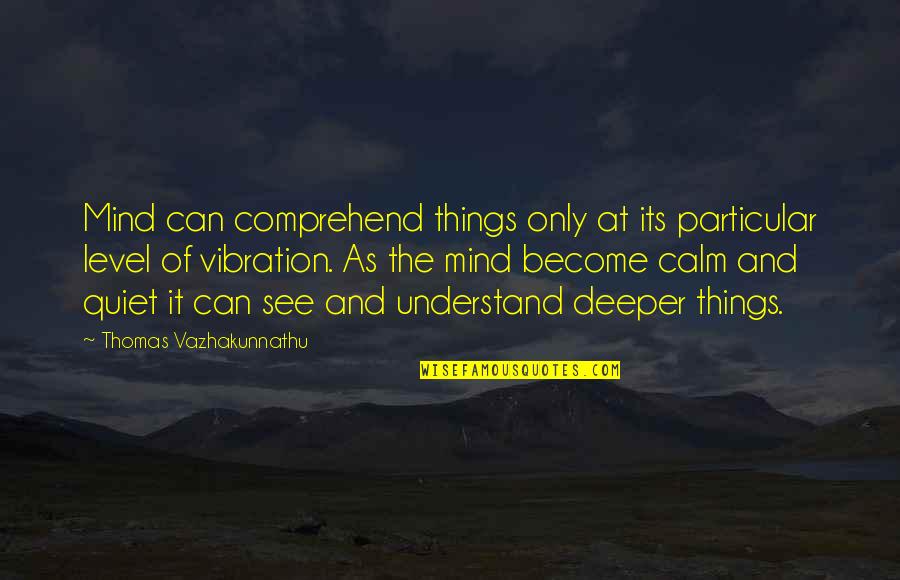 Can't Comprehend Quotes By Thomas Vazhakunnathu: Mind can comprehend things only at its particular