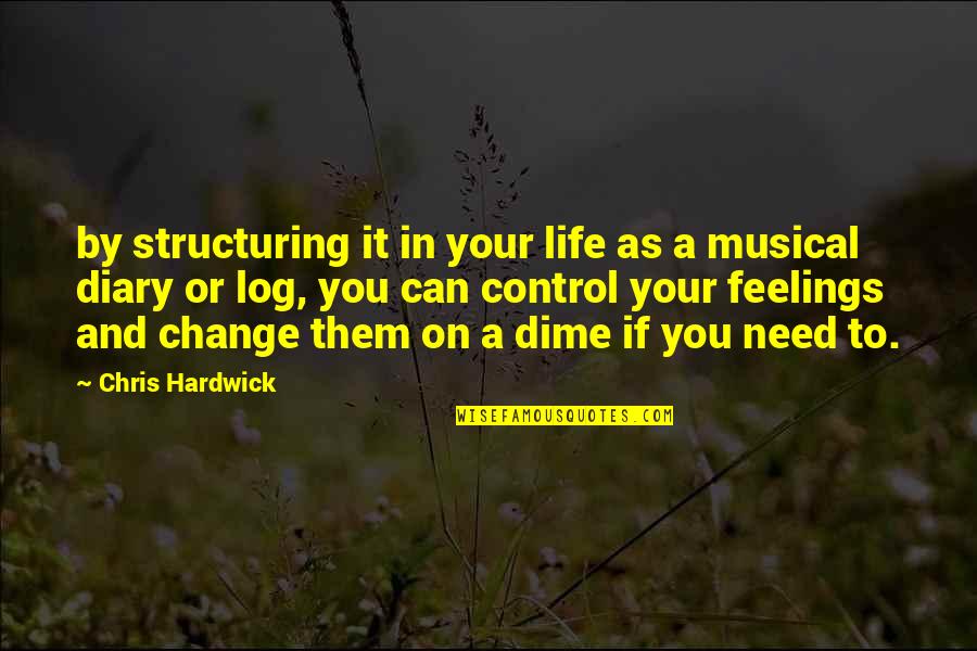 Can't Control Your Feelings Quotes By Chris Hardwick: by structuring it in your life as a