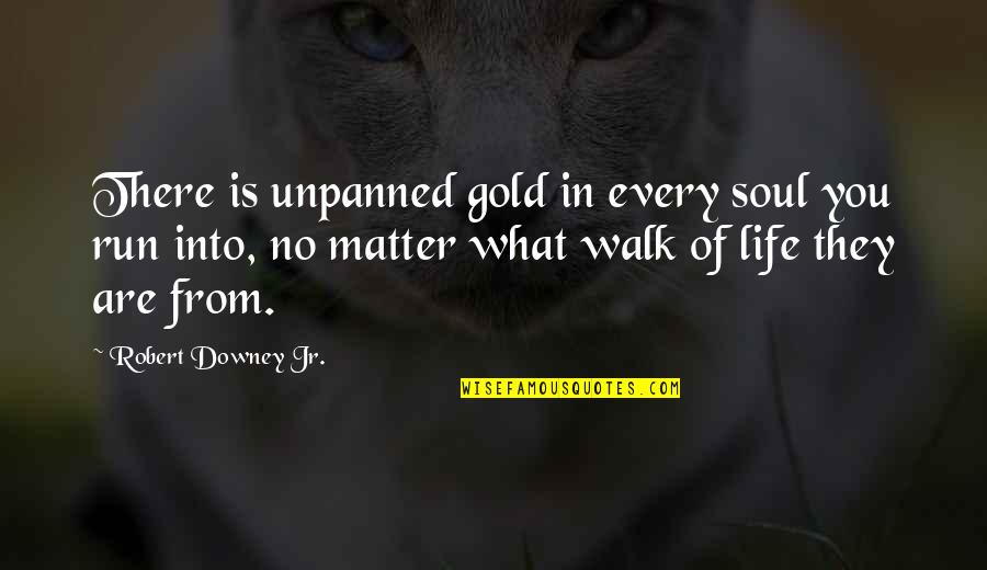 Can't Depend Anyone Quotes By Robert Downey Jr.: There is unpanned gold in every soul you