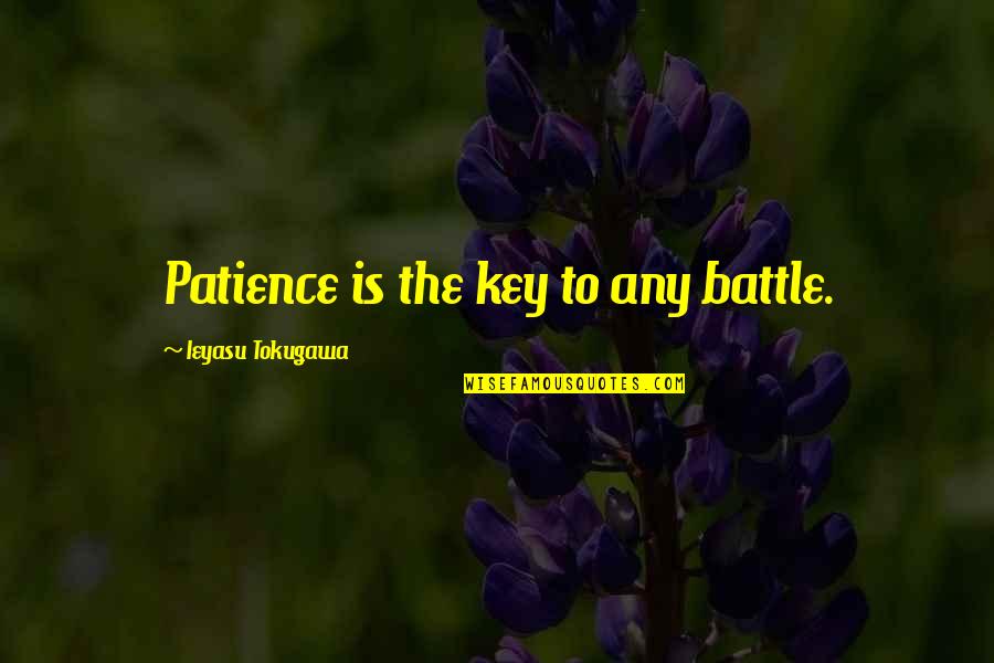 Can't Go On Anymore Quotes By Ieyasu Tokugawa: Patience is the key to any battle.