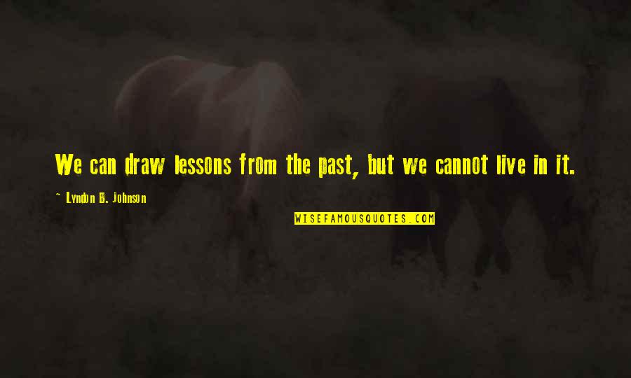 Can't Live In The Past Quotes By Lyndon B. Johnson: We can draw lessons from the past, but