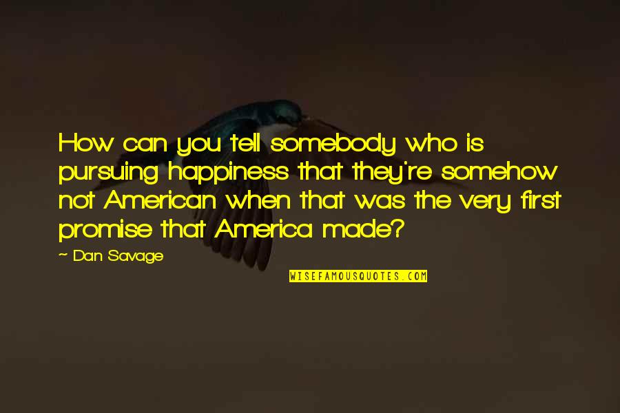 Can't Promise You Quotes By Dan Savage: How can you tell somebody who is pursuing