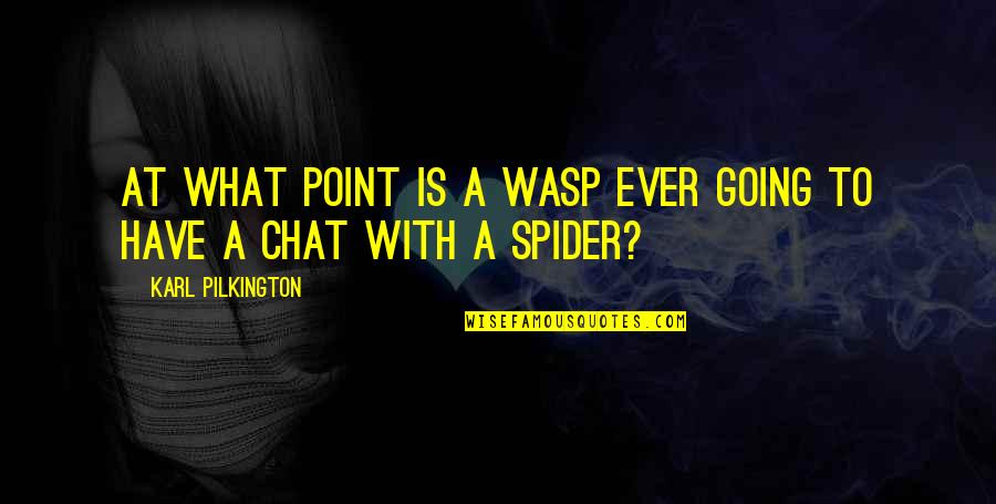 Can't Stop Talking Quotes By Karl Pilkington: At what point is a wasp ever going