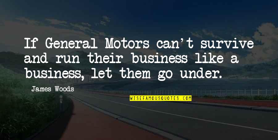 Can't Survive Quotes By James Woods: If General Motors can't survive and run their