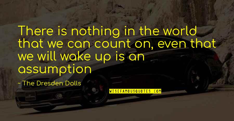 Can't Wake Up Quotes By The Dresden Dolls: There is nothing in the world that we