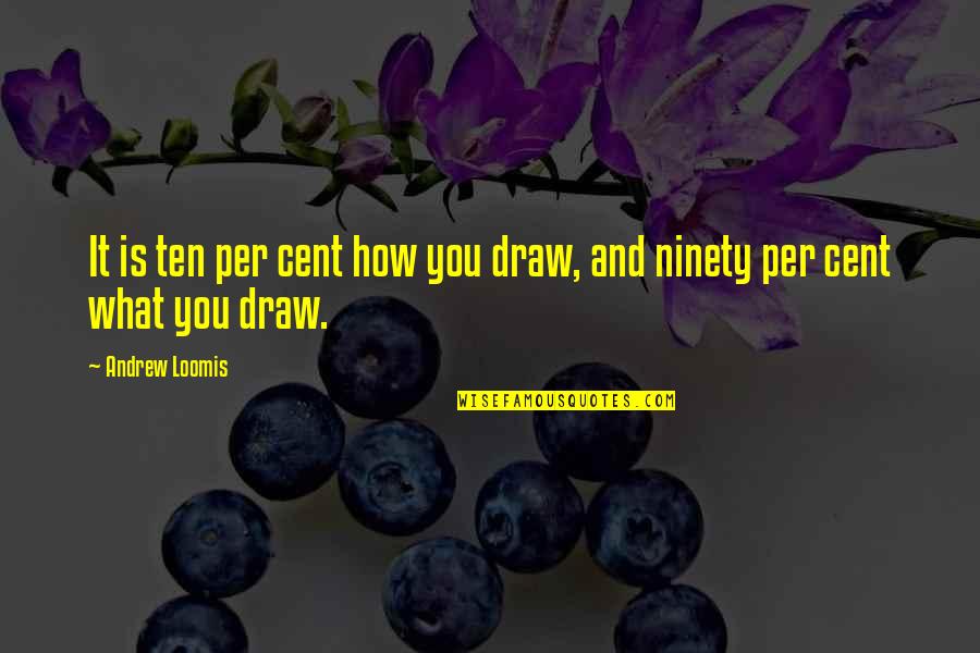 Cantarile Penticostarului Quotes By Andrew Loomis: It is ten per cent how you draw,