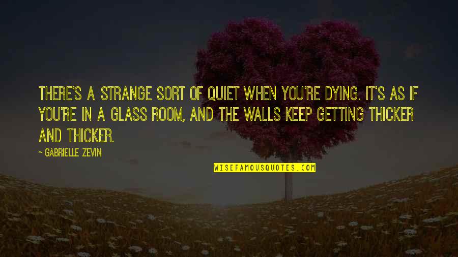 Cantdorfer Quotes By Gabrielle Zevin: There's a strange sort of quiet when you're
