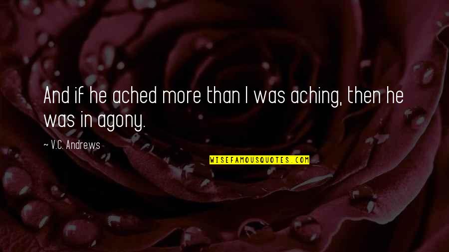 Cantiello Gmu Quotes By V.C. Andrews: And if he ached more than I was