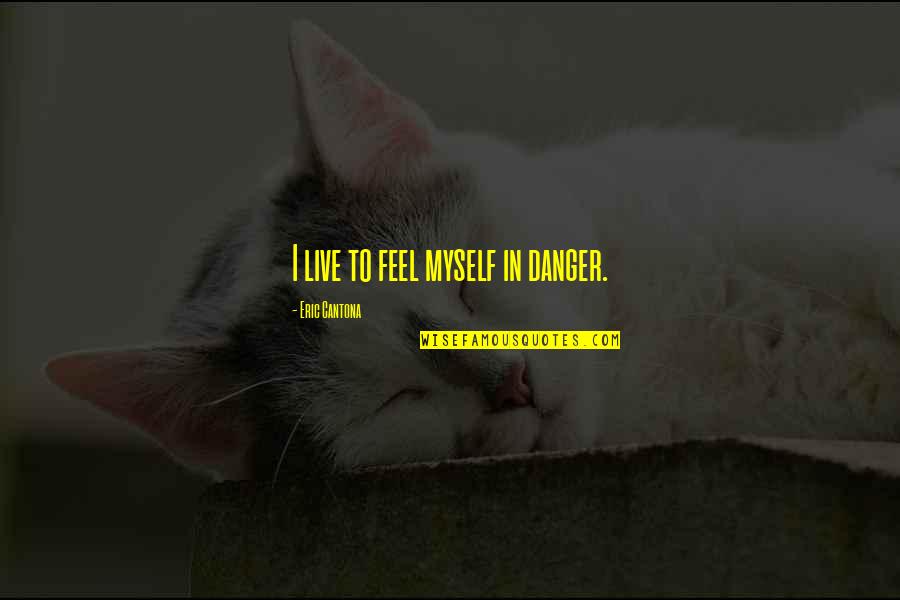Cantona Quotes By Eric Cantona: I live to feel myself in danger.