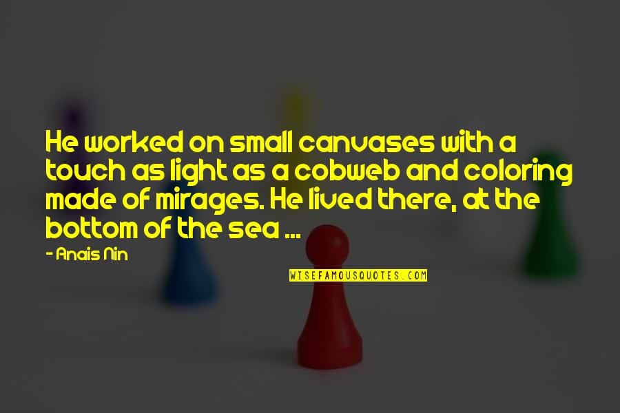 Canvases Quotes By Anais Nin: He worked on small canvases with a touch