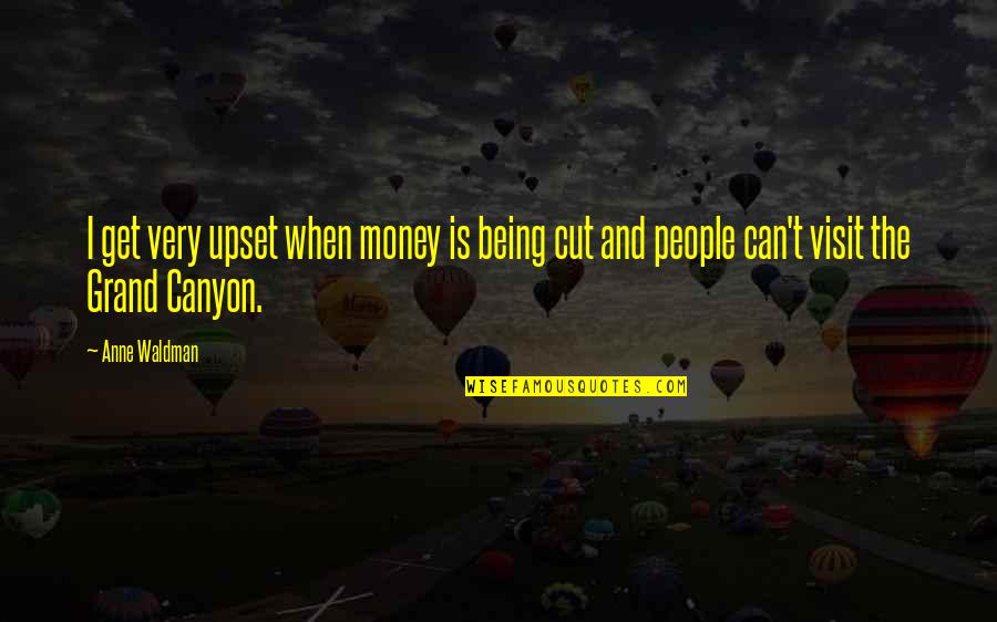 Canyon Quotes By Anne Waldman: I get very upset when money is being
