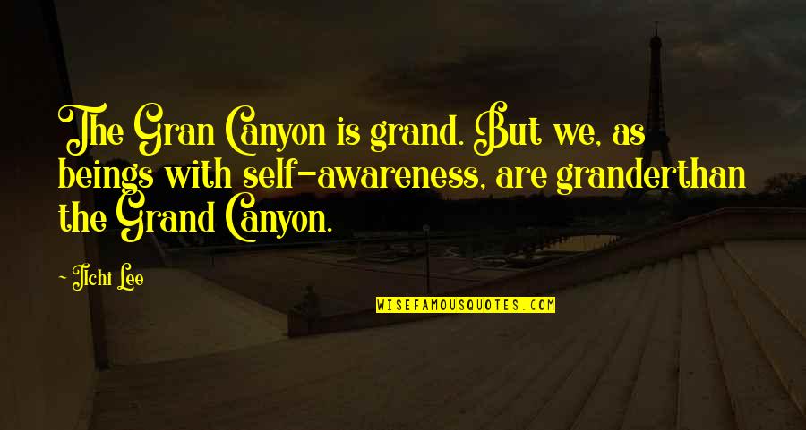 Canyon Quotes By Ilchi Lee: The Gran Canyon is grand. But we, as