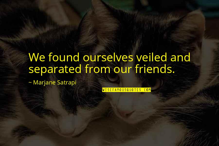 Canyoned Quotes By Marjane Satrapi: We found ourselves veiled and separated from our