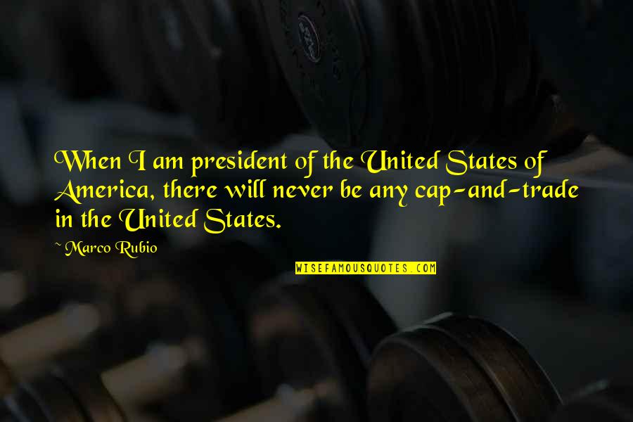 Cap America Quotes By Marco Rubio: When I am president of the United States