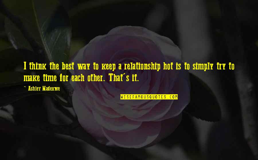 Capabilities And Resources Quotes By Ashley Madekwe: I think the best way to keep a Capabilities And Resources Quotes By Ashley Madekwe: I think the best way to keep a