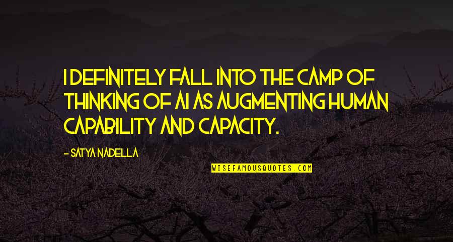 Capability Quotes By Satya Nadella: I definitely fall into the camp of thinking