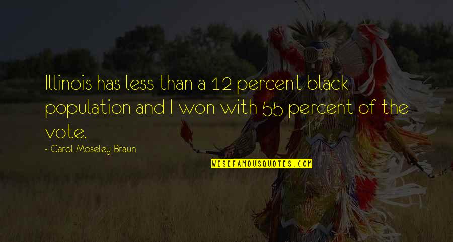 Capacious Crossword Quotes By Carol Moseley Braun: Illinois has less than a 12 percent black