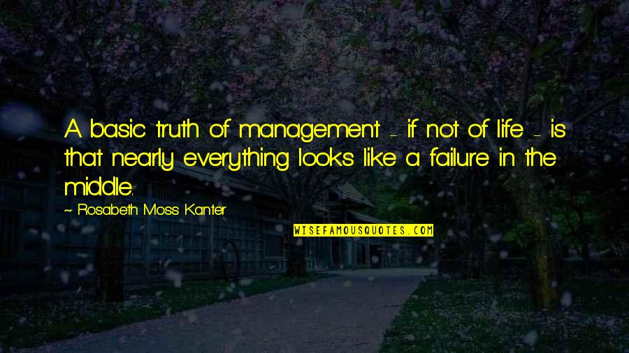 Caparelliotis Quotes By Rosabeth Moss Kanter: A basic truth of management - if not