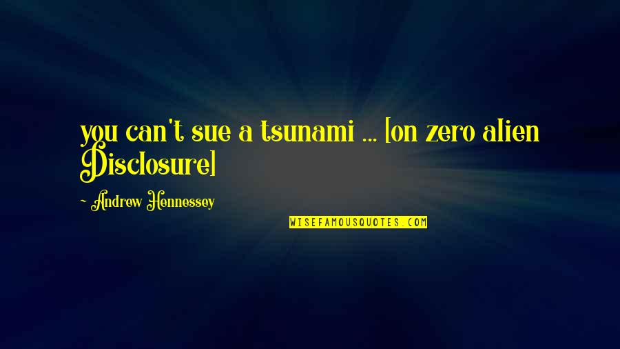 Caparo Quotes By Andrew Hennessey: you can't sue a tsunami ... [on zero