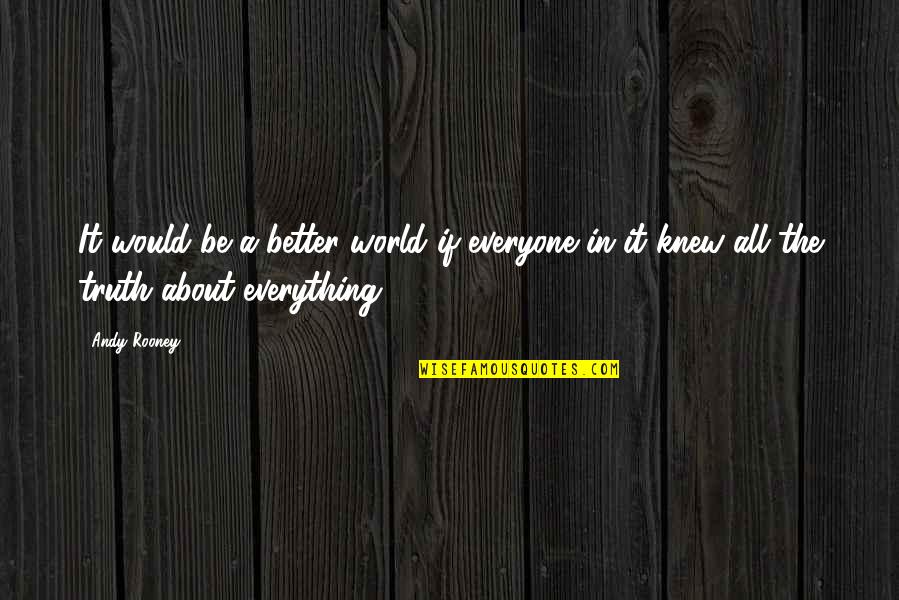 Capas Facebook Quotes By Andy Rooney: It would be a better world if everyone