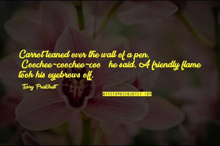 Capellini Recipes Quotes By Terry Pratchett: Carrot leaned over the wall of a pen.