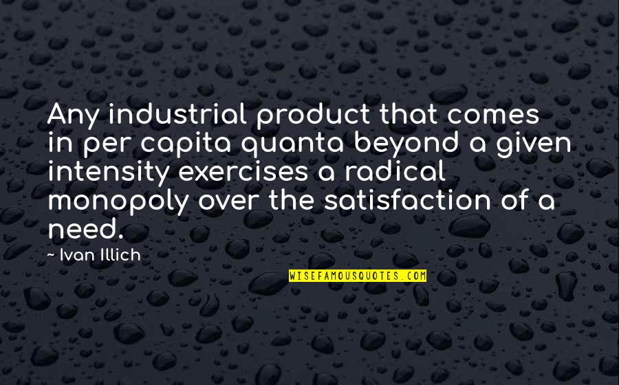 Capita Quotes By Ivan Illich: Any industrial product that comes in per capita