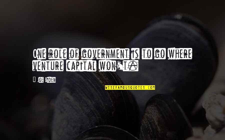 Capital Quotes By Joe Biden: One role of government is to go where