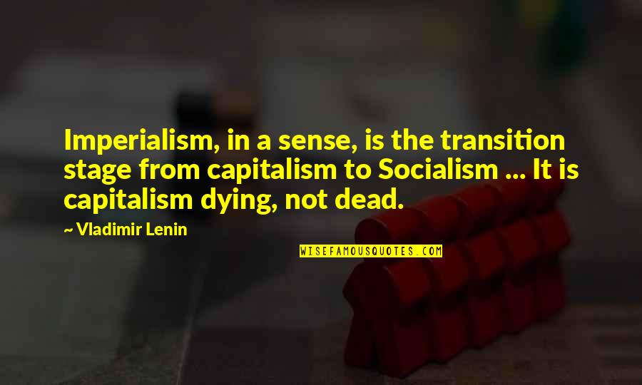 Capitalism And Socialism Quotes By Vladimir Lenin: Imperialism, in a sense, is the transition stage