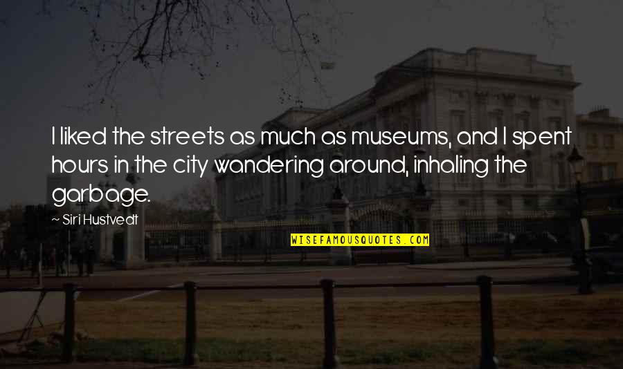 Capitalization Rules In Quotes By Siri Hustvedt: I liked the streets as much as museums,