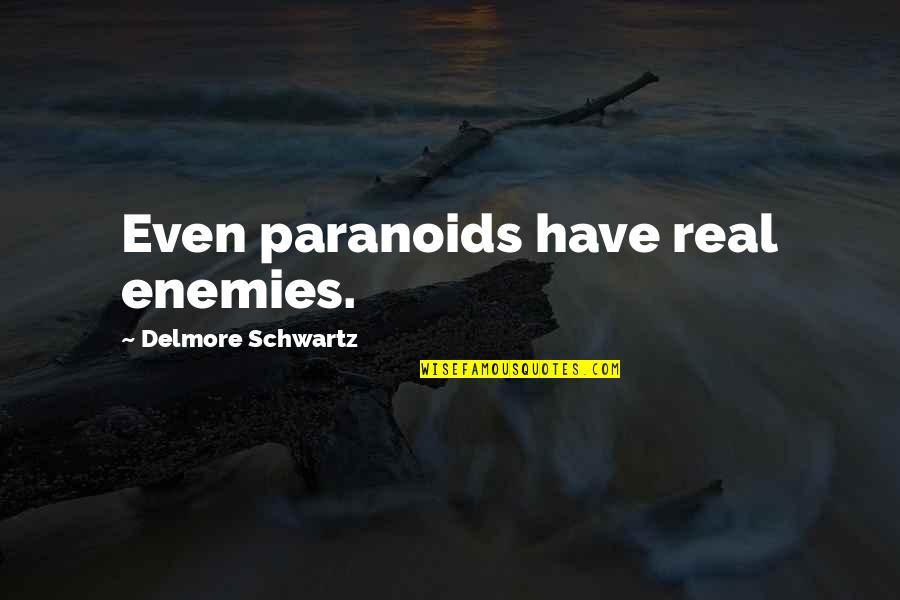 Capitana Swimwear Quotes By Delmore Schwartz: Even paranoids have real enemies.
