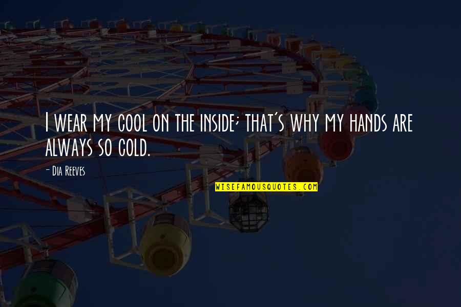 Capitare Trust Quotes By Dia Reeves: I wear my cool on the inside; that's