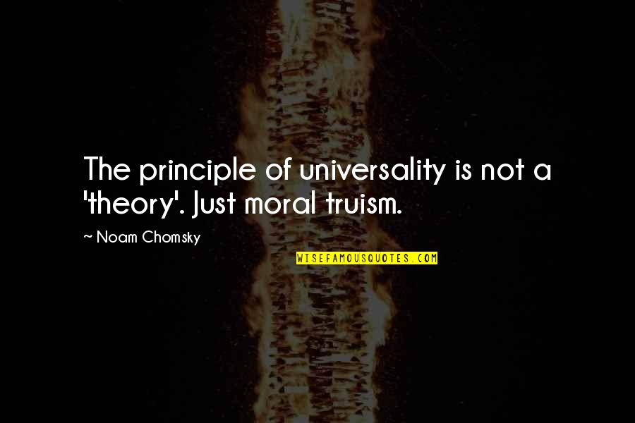 Capitulo 1 Quotes By Noam Chomsky: The principle of universality is not a 'theory'.