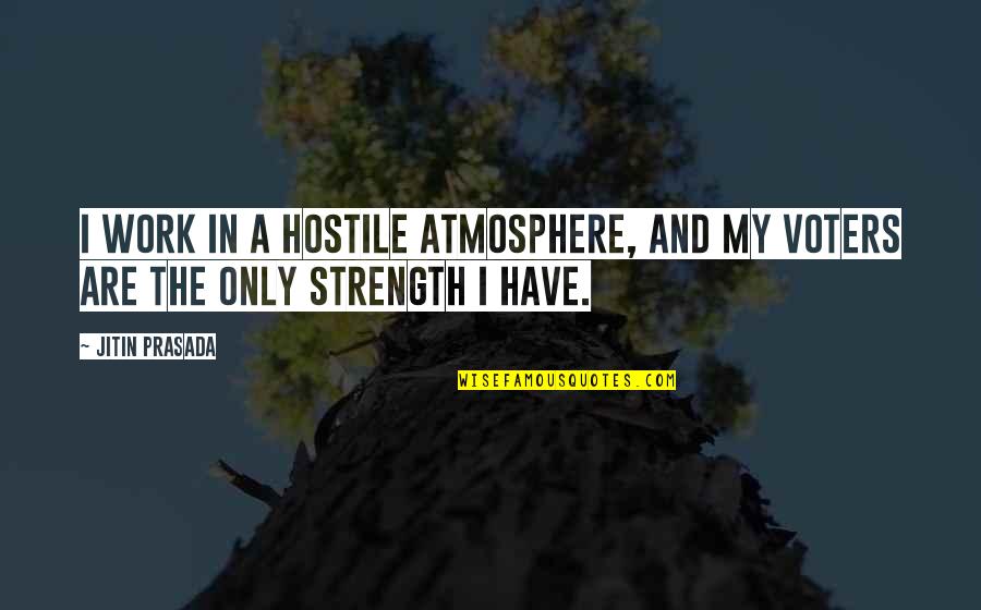 Caponnetto Quotes By Jitin Prasada: I work in a hostile atmosphere, and my