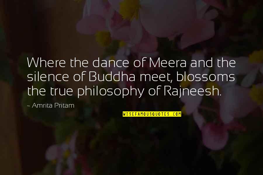 Capping And Pinning Quotes By Amrita Pritam: Where the dance of Meera and the silence