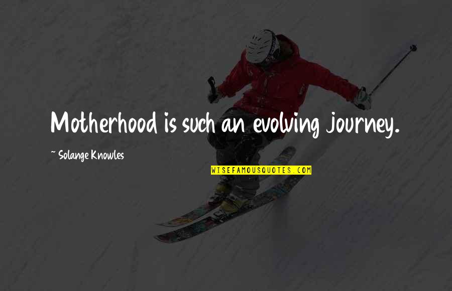 Capricornus Constellation Quotes By Solange Knowles: Motherhood is such an evolving journey. Capricornus Constellation Quotes By Solange Knowles: Motherhood is such an evolving journey.