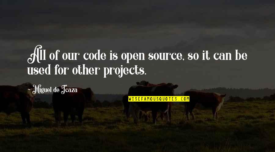 Captain Maggot Quotes By Miguel De Icaza: All of our code is open source, so