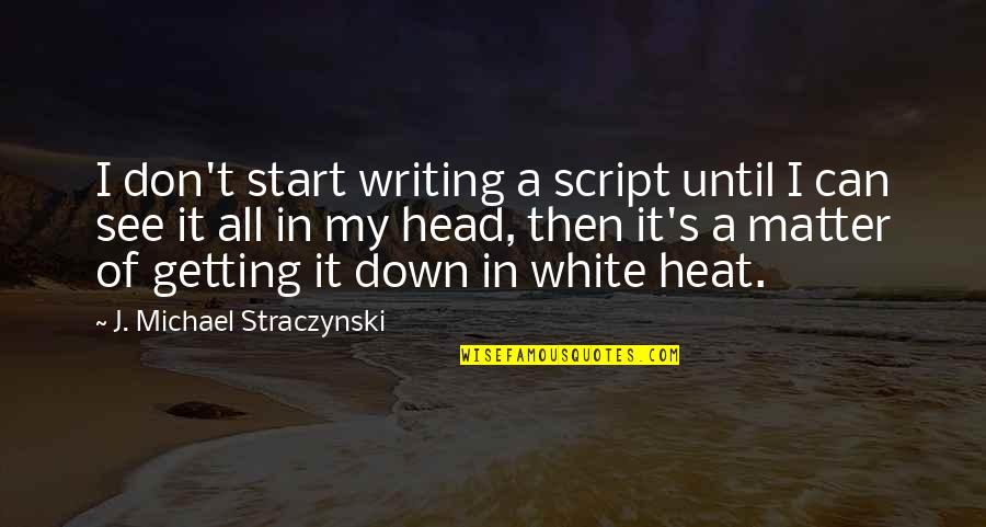 Capturing Smiles Quotes By J. Michael Straczynski: I don't start writing a script until I