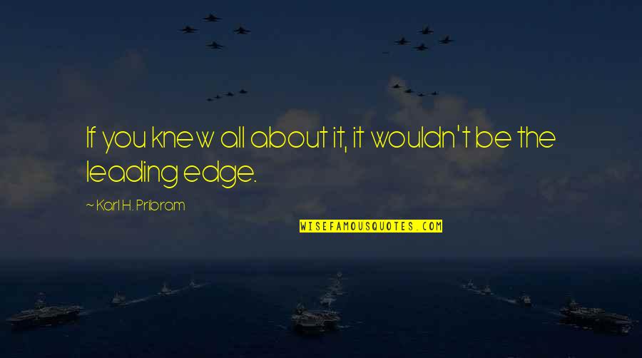 Capuchones Quotes By Karl H. Pribram: If you knew all about it, it wouldn't Capuchones Quotes By Karl H. Pribram: If you knew all about it, it wouldn't