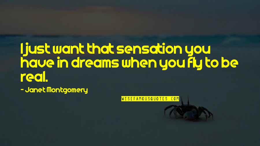 Capuzzi Quotes By Janet Montgomery: I just want that sensation you have in Capuzzi Quotes By Janet Montgomery: I just want that sensation you have in