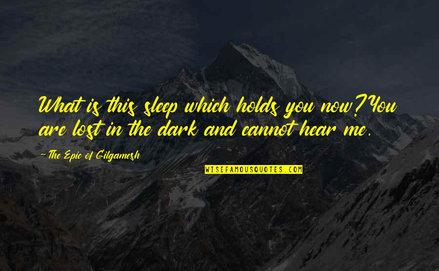 Car For Mothers Day Quotes By The Epic Of Gilgamesh: What is this sleep which holds you now?You Car For Mothers Day Quotes By The Epic Of Gilgamesh: What is this sleep which holds you now?You