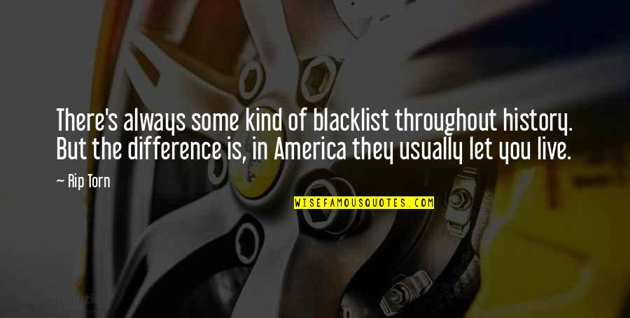 Car Trips Quotes By Rip Torn: There's always some kind of blacklist throughout history.