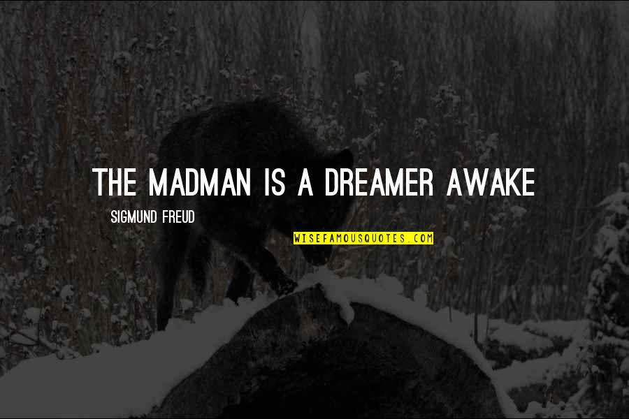 Car Vinyl Wrap Quotes By Sigmund Freud: The madman is a dreamer awake