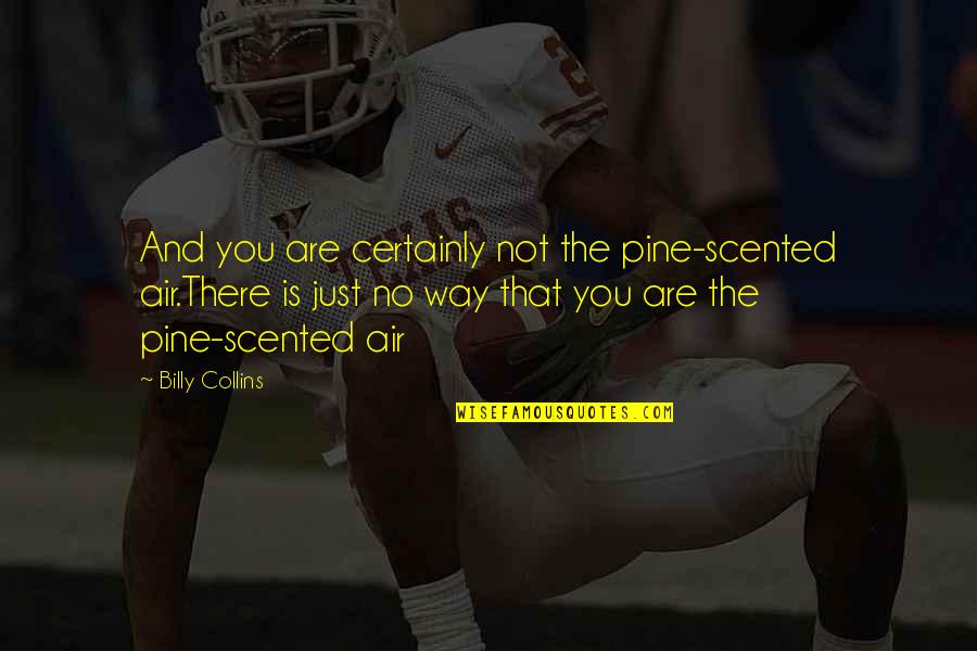 Carabello Twins Quotes By Billy Collins: And you are certainly not the pine-scented air.There Carabello Twins Quotes By Billy Collins: And you are certainly not the pine-scented air.There