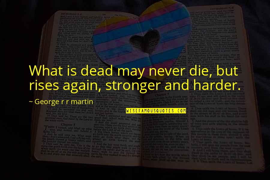 Caracole End Quote Quotes By George R R Martin: What is dead may never die, but rises Caracole End Quote Quotes By George R R Martin: What is dead may never die, but rises
