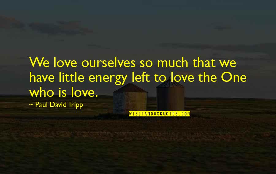 Caravello Mousetrap Quotes By Paul David Tripp: We love ourselves so much that we have