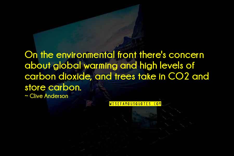 Carbon Dioxide Quotes By Clive Anderson: On the environmental front there's concern about global